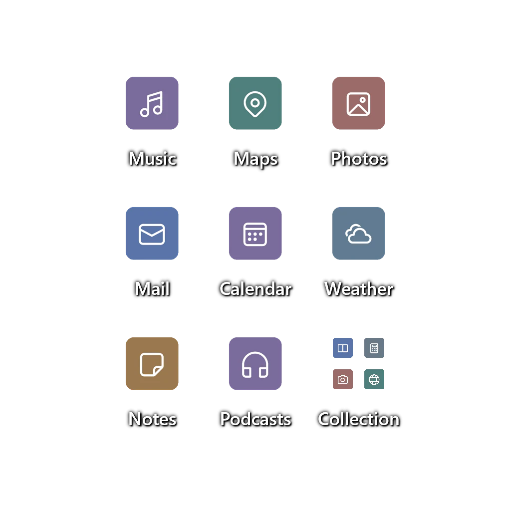Collection — Large folder — Dark Glass